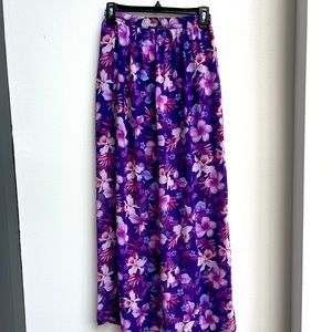 NWT Forever 21 purple floral maxi skirt